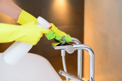 Professional hard floor cleaning in a Bermondsey home entrance