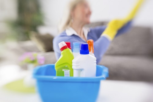 Local cleaning team carrying out a full property deep clean