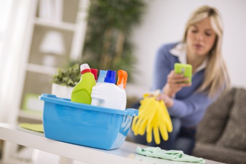 Local cleaner preparing for a Bermondsey booking